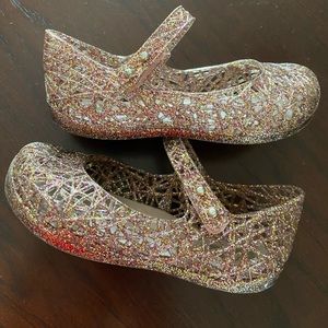 VGUC Mini Melissa Campana size 9 pink glitter